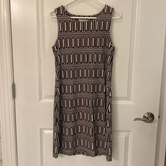 Jude Connally Brown and White Dress size Medium - Picture 1 of 6